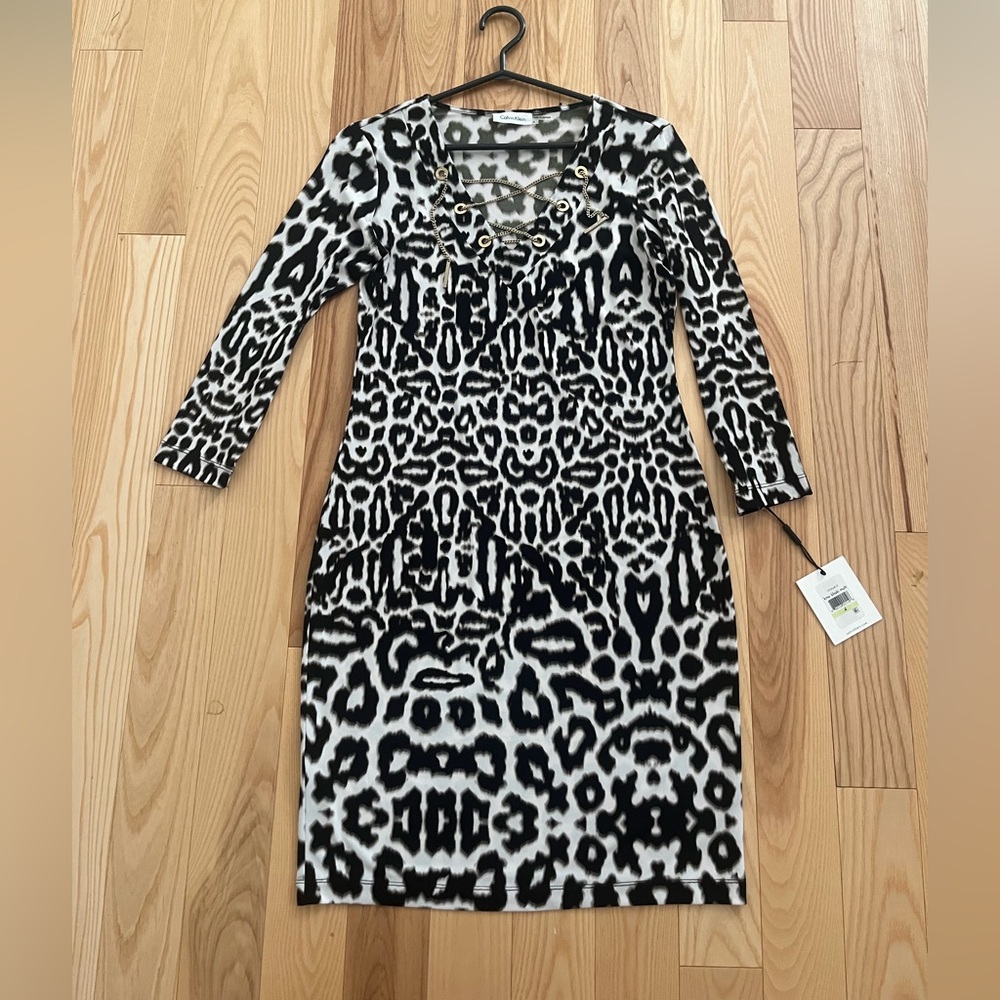 Calvin Klein Leopard Print Dress